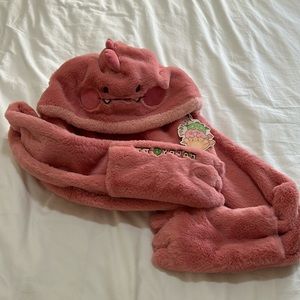 Dragon plush hat/scarf combo